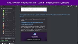 CircuitPython Weekly Meeting for June 27, 2022 @circuitpython #circuitpython #adafruit