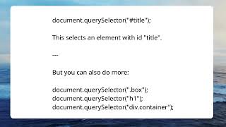 getElementById vs querySelector Explained Simply