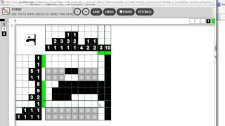 How to solve 10x10 griddlers black and white puzzle (Picross, Nonongrams, Hanjie)