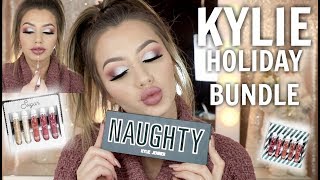 KYLIE COSMETICS HOLIDAY COLLECTION | Swatches, Tutorial & Review | Jazzi Filipek