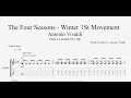 Antonio Vivaldi - The Four Seasons - Winter 1St Movement - Guitar Tutorial + TAB