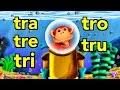 Sílabas tra tre tri tro tru - El Mono Sílabo - Videos Infantiles - Educación para Niños #