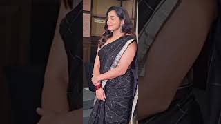 beautiful parvathy in black saree......# Malayalam actress