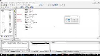 Simulation of 8051 counter Assembly Program