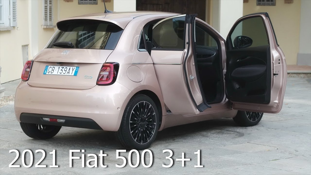 New 2021 Fiat 500 Electric 3+1- Debuts As More Practical Mini EV - YouTube