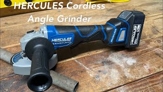 HERCULES Cordless 4 1/2-5 Angle Grinder - review