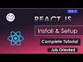 React js tutorial in Hindi #2 Setup React Environment | Install React project in Windows