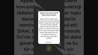 Apple'ın Siri Davasında 95 Milyon Dolarlık Anlaşması