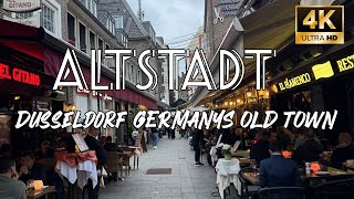 Altstadt, Düsseldorf’s old town, Germany Walkthrough Tour in 4K