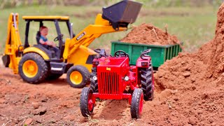 Material Shifting Work | JCB Backhoe loader |🚜Swaraj 744 FE | Mahindra 575 Di |Tractor4WD