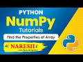 NumPy Find the Properties of Array | NumPy in Python Tutorial | Naresh IT
