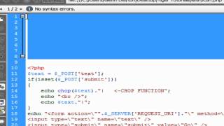 PHP String Function: chop( )