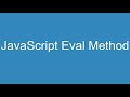 JavaScript Eval Method