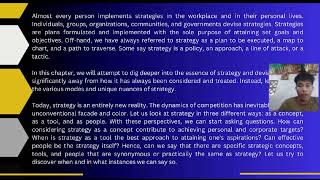 Chapter 9: The Strategy Framework