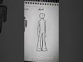 How to draw stick man from easy to hard #tutorials  #sketching #howtodraw #stickman #fyppppp #fypシ