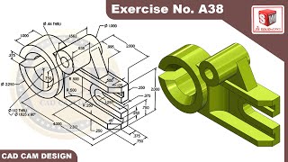 SolidWorks Tutorial for beginners Exercise A38
