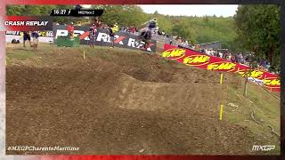 Geerts crash | MX2 Race 2 | MXGP of Charente Maritime 2022