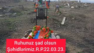 Ağdam rayon Güllücə kəndində şəhidlərimizin  məzarları.23 mart 2023