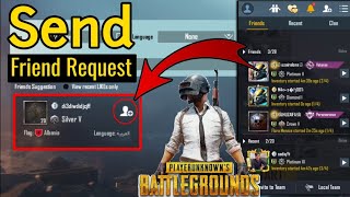 How To Sent Friend Request in Pubg Mobile | Pubg me Friend Request kaise bheje