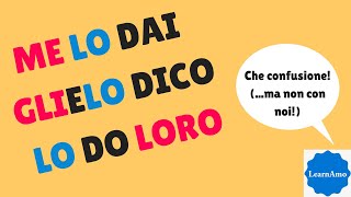 Italian DIRECT and INDIRECT Pronouns (le, ce, gli, gliela, glielo...) Learn Italian with LearnAmo 😃