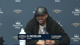 CJ McCollum on his performance, leadership | Pelicans-Kings Postgame Interview 2/13/25