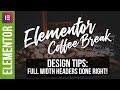 ELEMENTOR Full Width Section / Slider Tutorial