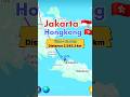 Jakarta to Hongkong flight Route #travel #flightpath #automobile #flightroute #travelmap