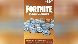 13,500 V-Bucks Fortnite Gift Card (PS4, Xbox, Switch, PC, Mobile)