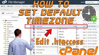 How to set default TimeZone via htaccess in cPanel [Easy method] ☑️