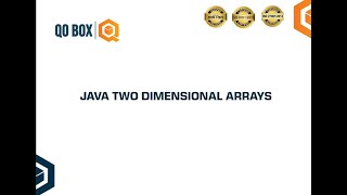 Java Two Dimensional Arrays | QO-BOX