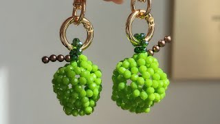 How to Make a 3D Beaded Apple Keychain | DIY Fruit Tutorial 🍏