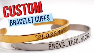 Fiber Laser Engraving - Cuff Bracelets -  Rotary Tool