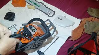 checking a chainsaw for scored piston ns 846 by Neotec (Stihl ms 250 clone)