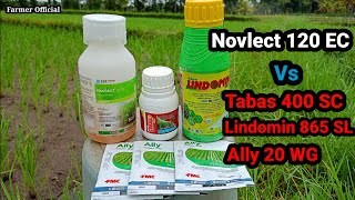 Hasil Uji Pembuktian Herbisida Novlect Vs Oplosan Herbisida Tabas, Lindomin & Ally WG