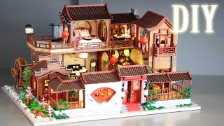DIY Miniature Dollhouse Kit || Ancient Town 2 - Relaxing Satisfying Video