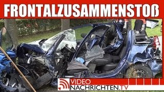 Nachrichten: Frontalzusammenstoß auf Umgehungsstraße mit drei Verletzten.