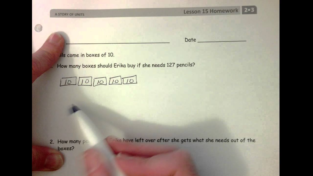 Grade 2 Module 3 Lesson 15 Homework - YouTube