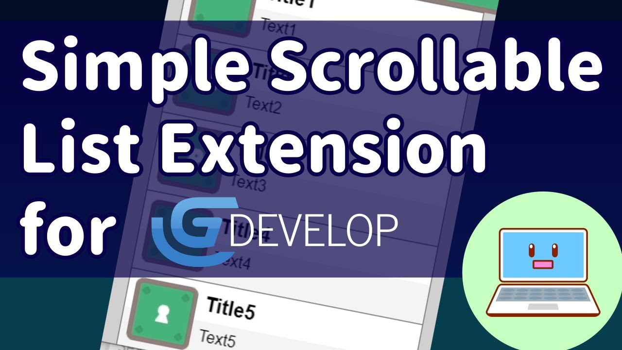 Simple Scrollable List Extension For Gdevelop Youtube
