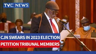 CJN Ariwoola Swears-In Members of Petition Tribunal for 2023 Elections