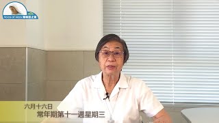 每日聖言分享 【常年期第十一週星期三(瑪 6:1-6,16-18)】 天神之后傳教女修會袁瑞玲修女