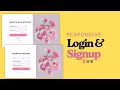 Responsive Login & Registration Form Using HTML, CSS & JavaScript