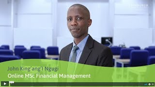 Meet John who studied online and graduated with an MSc in Financial Management.