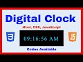 Digital Clock only in 7 Minutes with Html, CSS, JavaScript || D. CoDeS || #code #coding