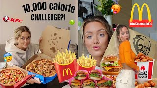 10,000 CALORIE CHALLENGE?! | GIRL VS FOOD | *small girl edition* ps I got SO ill
