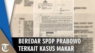 Beredar SPDP Atas Nama Prabowo Terkait Kasus Makar, BPN Klarifikasi