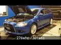 2010 mitsubishi lancer ralliart dyno results bolts on s and tune at maperformance