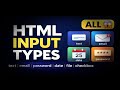 HTML All Input Types in One Video