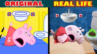 Peppa Pig Lost In The Toilet !!! - Peppa Pig Original vs Real life | Peppa Pig