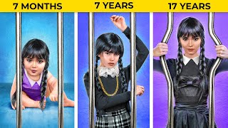 Wednesday Addams and Enid Have CHILDREN! RICH MOM vs POOR MOM in Jail!