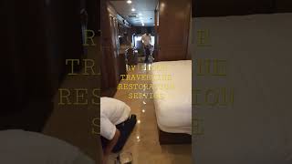 RV TRAVERTINE FLOOR CLEANING AND POLISHING #shorts #floor #polish